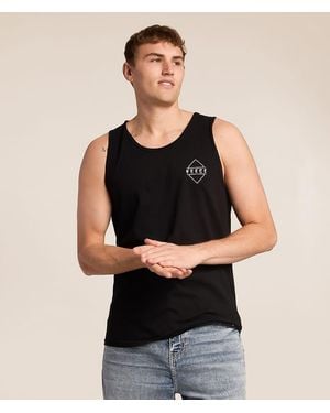 Veece Bold Monstera Glitch Tank Top - Black