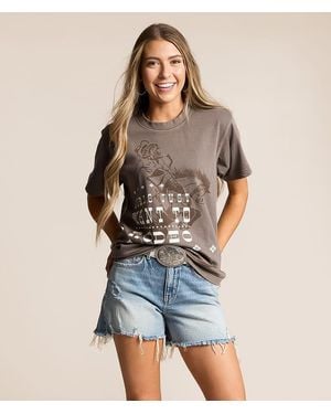 Ariat Cowgirl Poster Boyfriend T-Shirt - Blue
