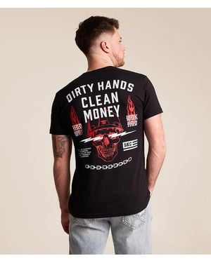 Troll Co. Dirty Hands Clean Money Firebolt T-Shirt - Black