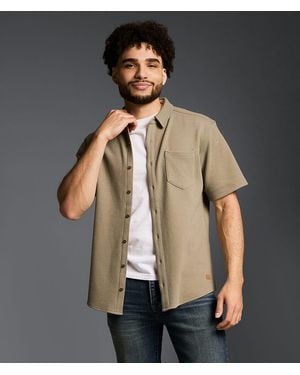 Outpost Makers Waffle Athletic Knit Shirt - Gray