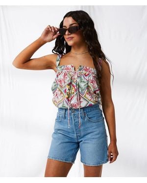 33 Coastal Tropical Tank Top - Blue