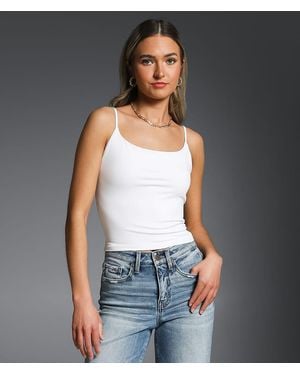 Buckle Black Cropped Shaping & Smoothing Tank Top - Gray