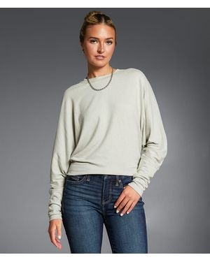 Buckle Black Marled Top - Gray