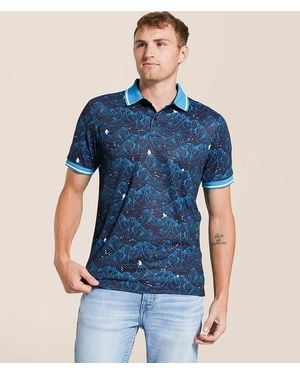 Waggle Abominable Stretch Polo - Blue
