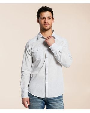 BKE Striped Standard Shirt - White