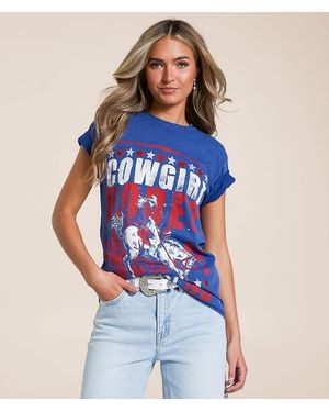 American Highway Rodeo Gal T-Shirt - Blue