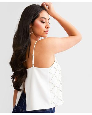 Endless Blu. Glitz Tank Top - White