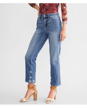 Flying Monkey Mid-Rise Cropped Straight Stretch Jean - Blue