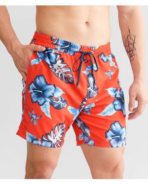 Hurley Cannonball Volley Stretch Swim Trunks - Red