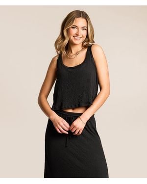 Z Supply Joanna Cropped Tank Top - Black