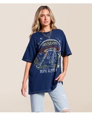 Merch Traffic Boston 1979 Tour Band T-Shirt - Blue