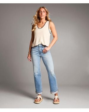 BKE Parker Cropped Straight Stretch Jean - Blue