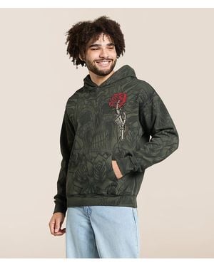 Affliction Memento Mori Hooded Sweatshirt - Green