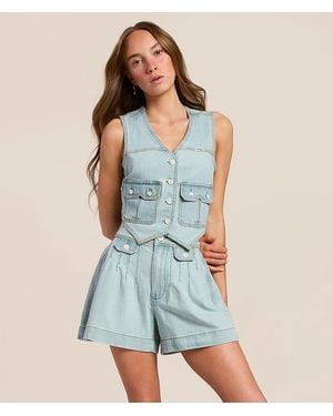 Wrangler Country Estate Cropped Vest - Blue