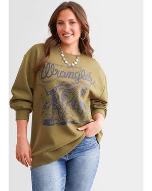 Wrangler Cattle Rope Oversized Pullover - Green