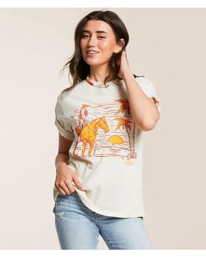 Ariat Western Surfer Boyfriend T-Shirt - Natural