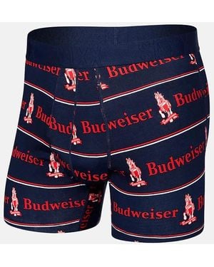 Saxx Underwear Co. Drop Temp Cooling Cotton Boxer Briefs - Blue