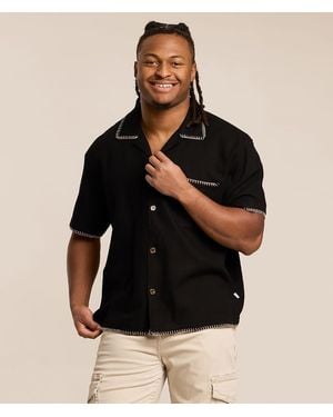 Rhythm Whipstitch Shirt - Black