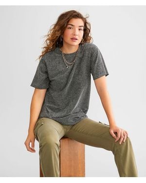 Gilded Intent Lurex Oversized Top - Gray