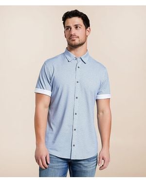 J.B. Holt Knit Athletic Performance Stretch Shirt - Blue