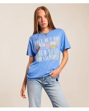 MANHEAD Fall Out Boy Loud Music T-Shirt - Blue