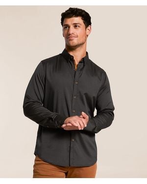 J.B. Holt Striped Standard Stretch Shirt - Black