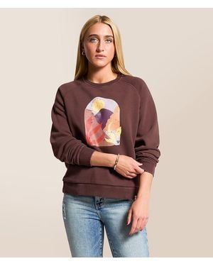LIV OUTDOOR Nature Collage Oversized Pullover - Red