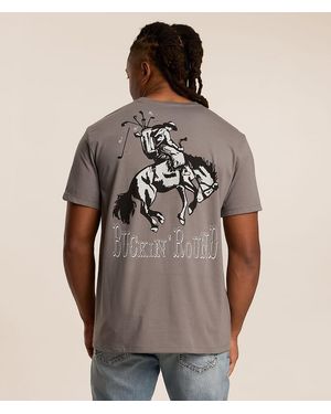 Hooey Buckin' Round T-Shirt - Gray