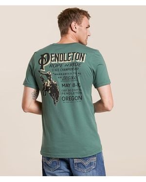 Pendleton Rope & Ride Poster T-Shirt - Green