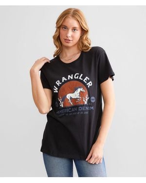 Wrangler American Denim Boyfriend T-Shirt - Black