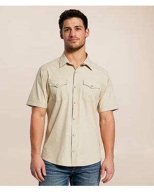 Gentry County Tonal Athletic Performance Stretch Shirt - Natural
