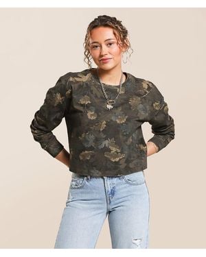 Gilded Intent Oversized Boxy Camo T-Shirt - Brown