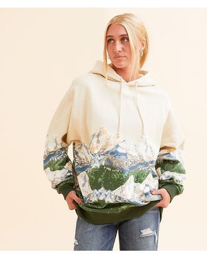 Modish Rebel Mont Blanc Mountain Hooded Sweatshirt - Green