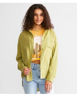 Billabong Right On Striped Shirt - Yellow
