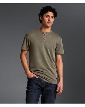 Outpost Makers Textured Snap Henley - Gray