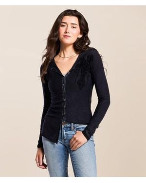 Affliction Chaos Theory Hooded Shirt - Blue