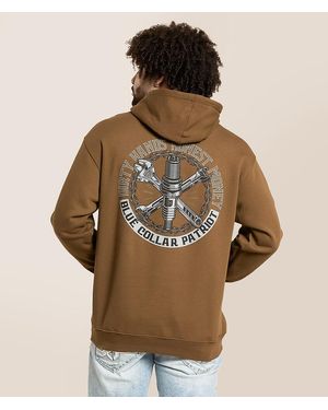 Howitzer Collar Sparx Patriot Hooded Sweatshirt - Brown