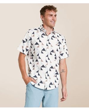Johnny Q Textured Stretch Shirt - White