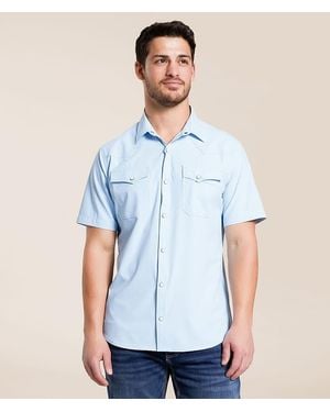 Gentry County Ripstop Athletic Performance Stretch Shirt - Blue