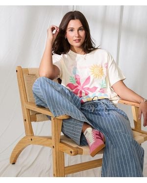 33 Coastal Greetings From Paradise Oversized T-Shirt - Blue