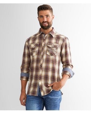 BKE Plaid Athletic Shirt - Brown