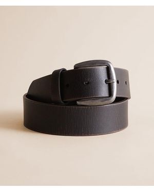 BKE Distressed Leather Belt - Black