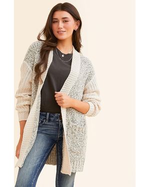 BKE Marled Cardigan Sweater - Natural