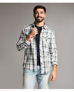 BKE Plaid Athletic Shirt - Gray