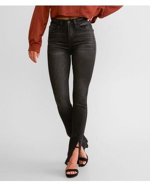 Flying Monkey High Rise Slim Straight Stretch Jean - Black