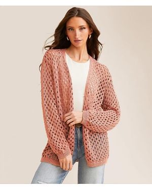 Daytrip Knit Cardigan Sweater - Pink