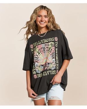 Billabong Groovy Sunrise Oversized T-Shirt - Black