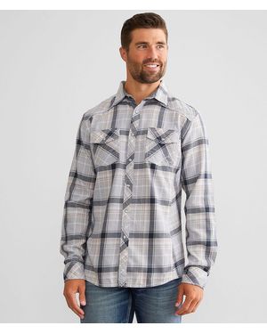 BKE Plaid Athletic Shirt - Gray