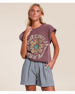 Merch Traffic Hot Chili Peppers Oversized Band T-Shirt - Blue