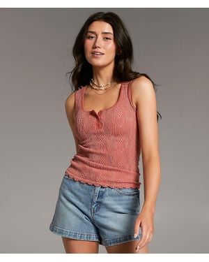 BKE Textured Henley Tank Top